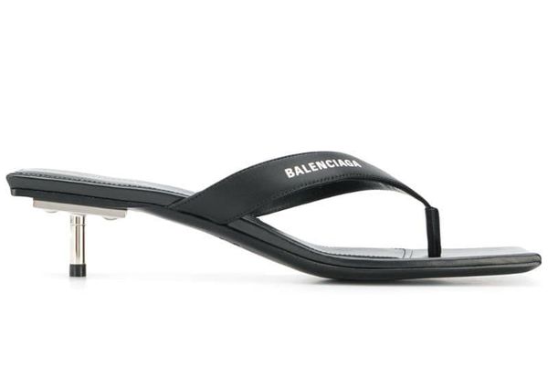 Balenciaga Black Metal Sandals