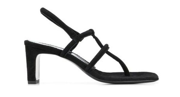 Dorateymur Black Thong Sandals