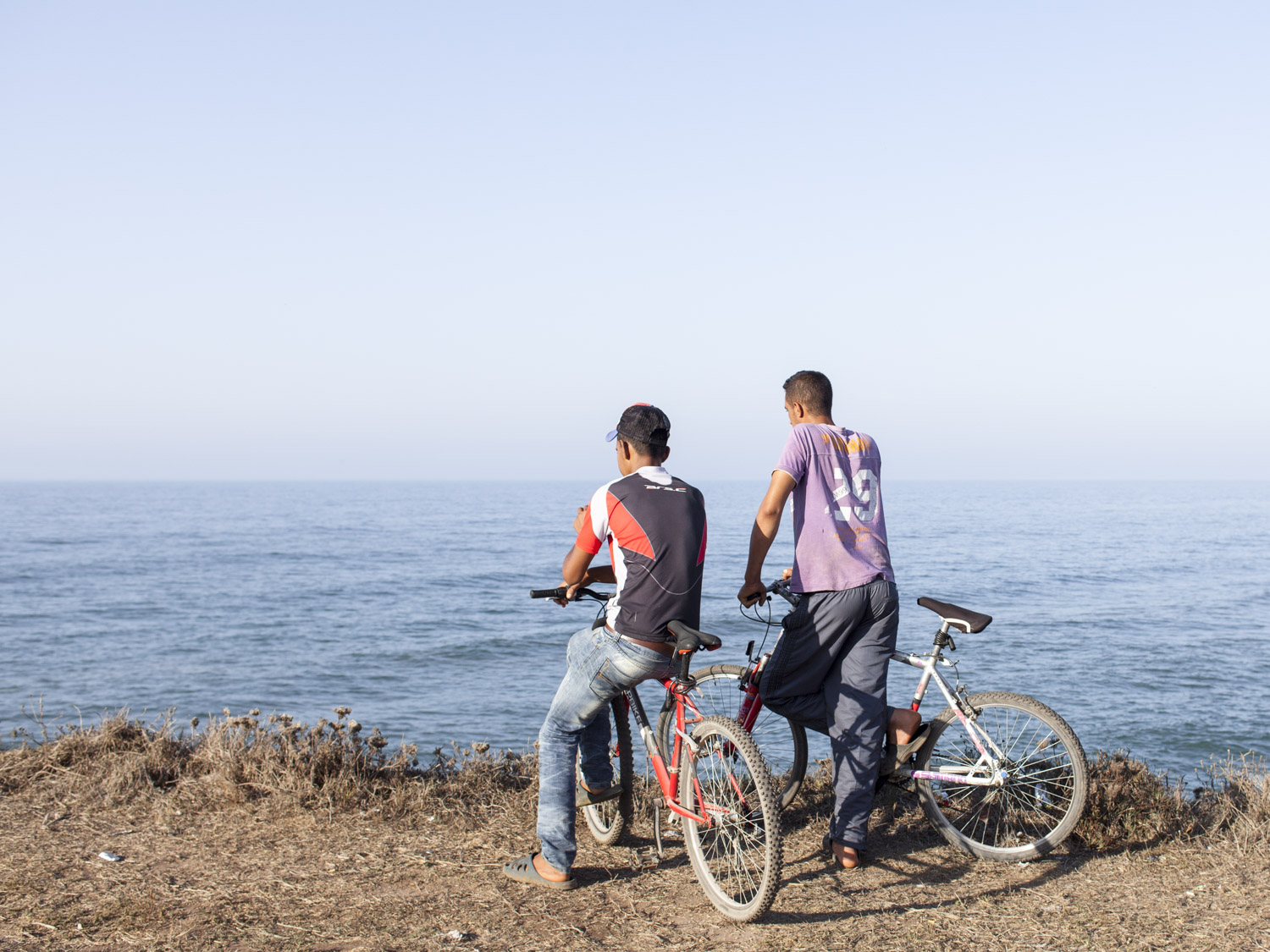 Oujda Morocco men on bikes