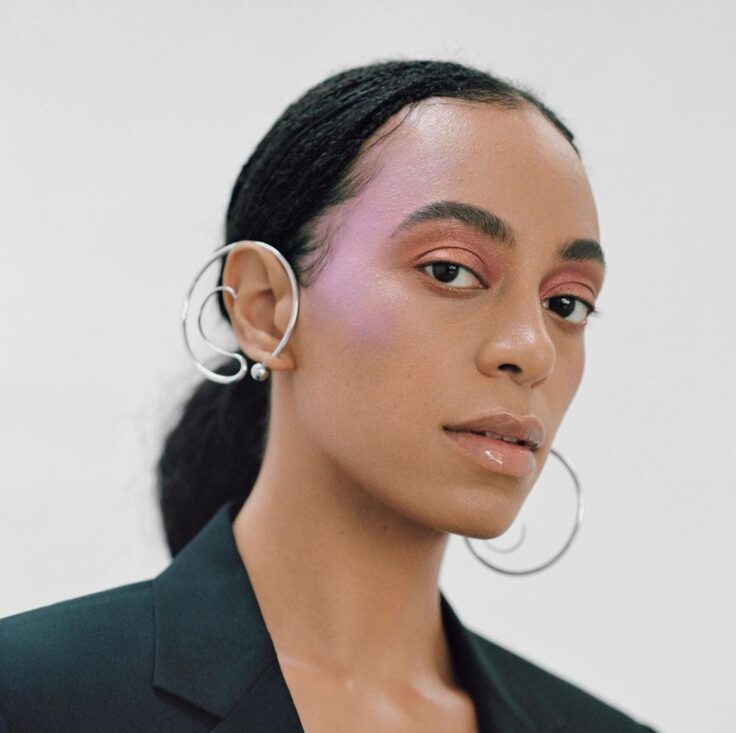 Solange Knowles with blush highlights