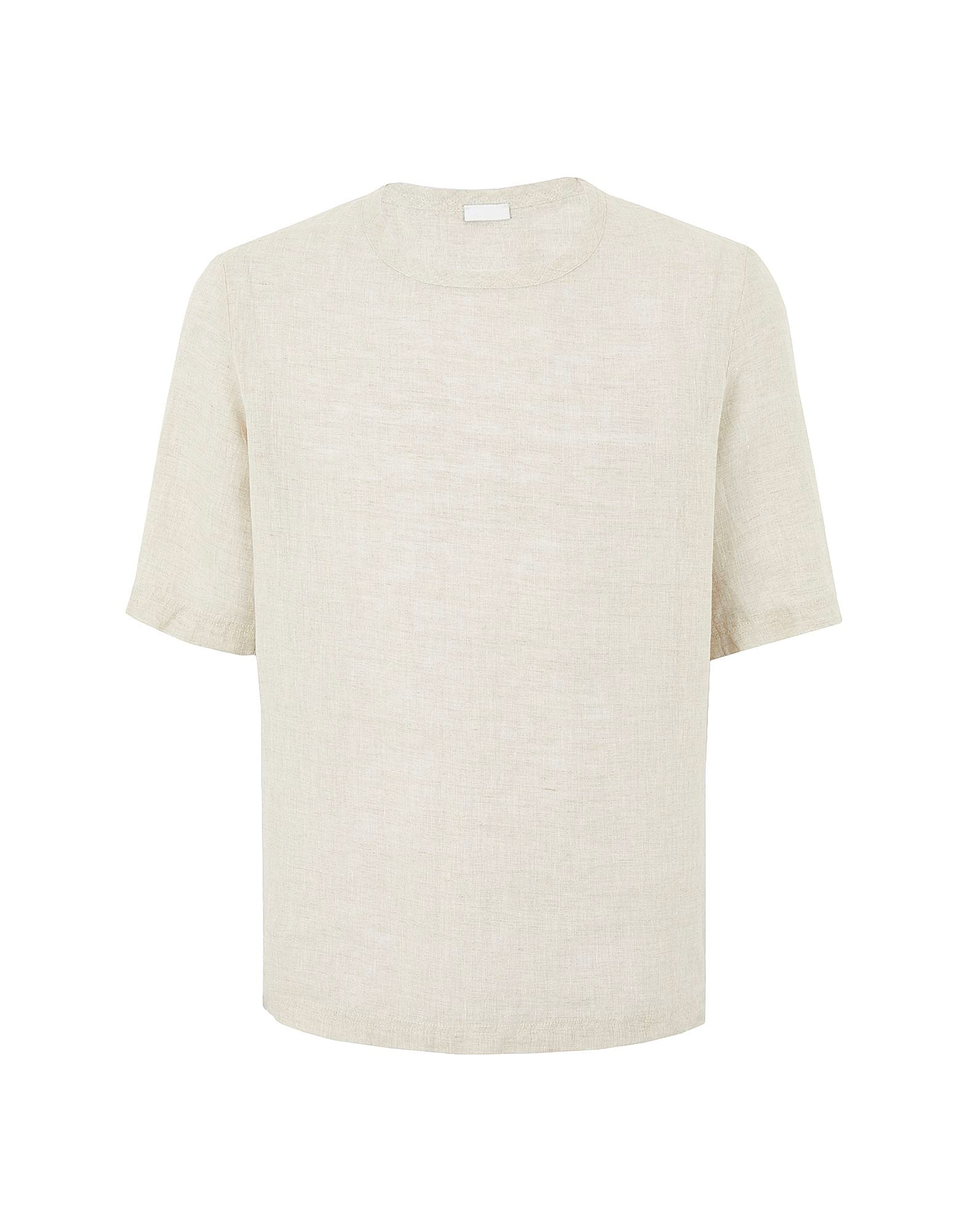 8 by YOOX LINEN LOOSE FIT S/SLEEVE T-SHIRT