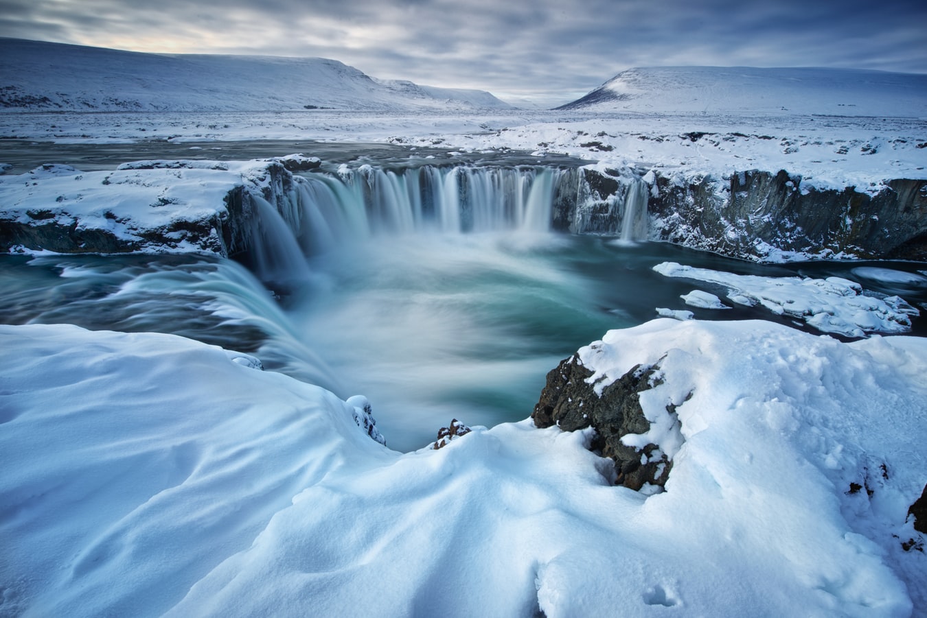 glaciers and waterfall in Iceland