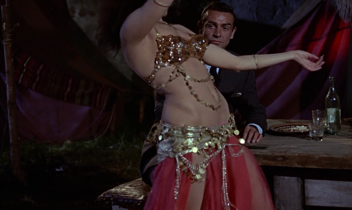 belly dancer in James Bond movie