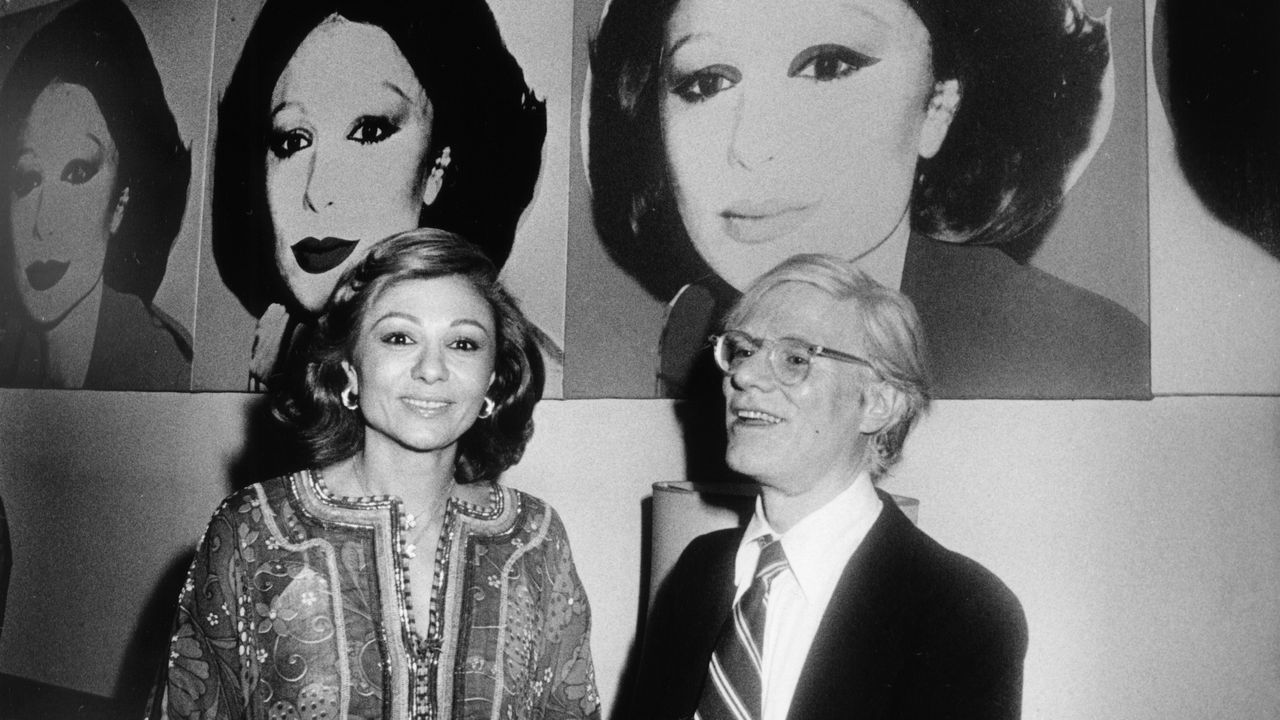 Farah Pahlavi with Andy Warhol