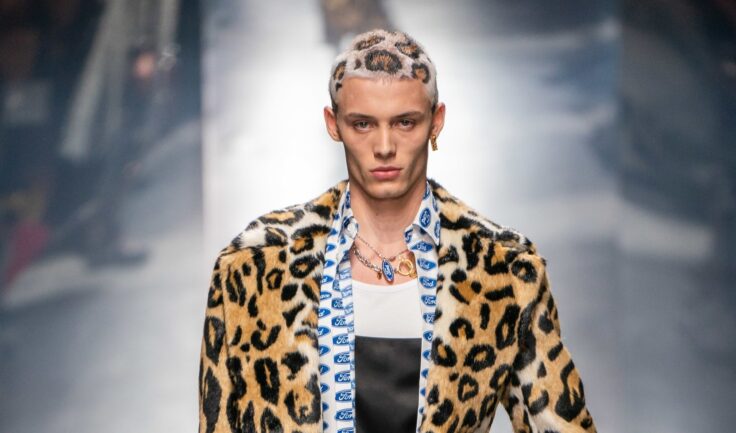 Versace F/W19 leopard print hair