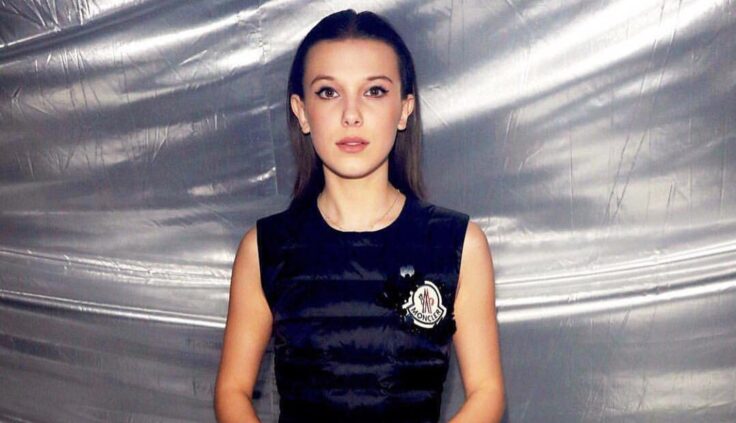 Millie Bobby Brown in a Moncler Puffer Dress