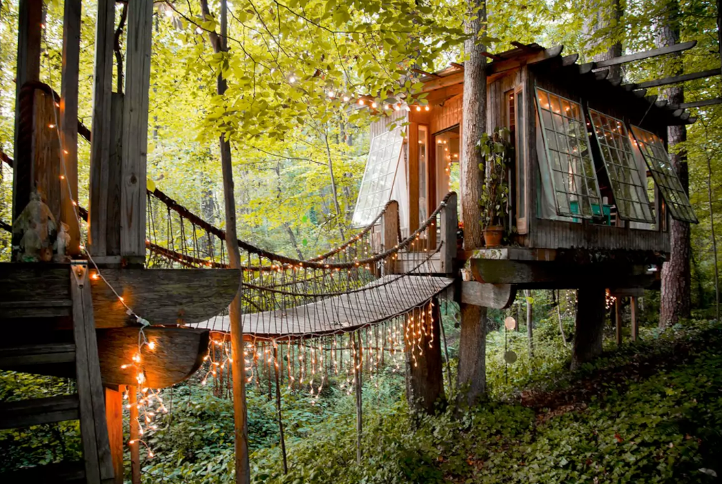 secluded intown tree house