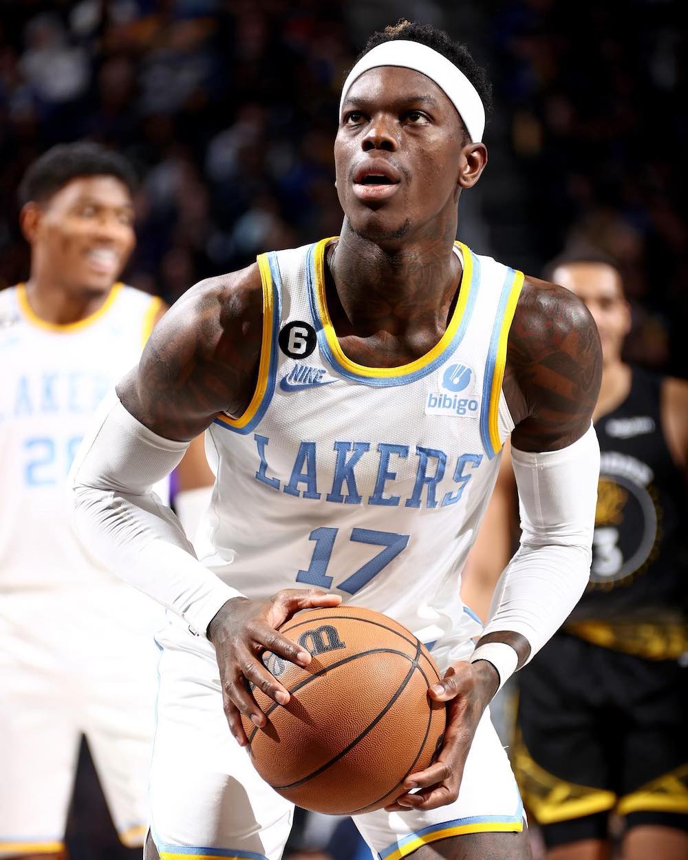 Boston alum Dennis Schroder has tattoos for Celtics AND Lakers