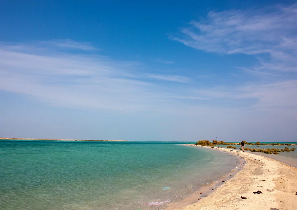Empty beach on hasees gulf, Jizan Region, Farasan island, Saudi Arabia