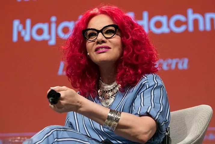 Mona Eltahawy at a conference