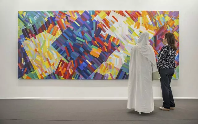 4.-Samia-Halaby-represented-by-Ayyam-Gallery-Art-Dubai-Contemporary-Art-Dubai-2019-Courtesy-of-Photo-Solutions-1920x1200